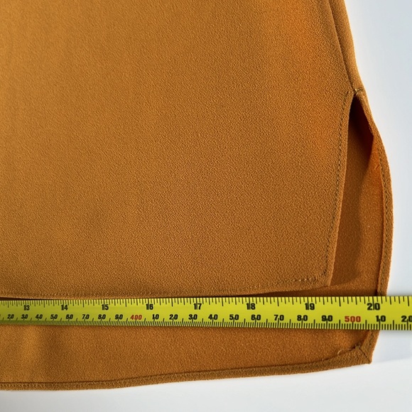 Zara blouse button and zipper detail mustard yellow - Picture 7 of 8